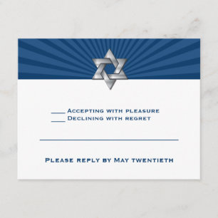 Josiah Silver Jewish Star Bar Mitzvah Einladung
