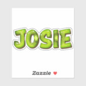 Josie Name Kiwi Design Aufkleber Sticker (Blatt)