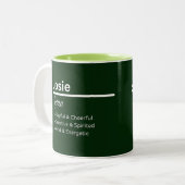Josie Personalized Name Coffee Mug Zweifarbige Tasse (Vorderseite Links)