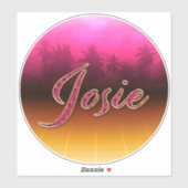 Josie Vorname Name golden pink Aufkleber Sticker (Blatt)