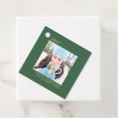 JoSimple Green & Gold Minimalistisches Foto Weihna Geschenkanhänger (Beispiel)