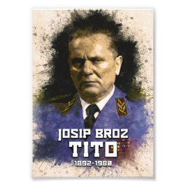 Josip Broz Tito 1892 - 1980 SFRJ Farbportrait Fotodruck