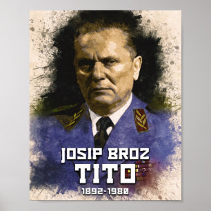 Josip Broz Tito 1892 - 1980 SFRJ Farbportrait Poster