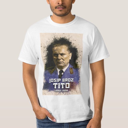 Josip Broz Tito 1892 - 1980 SFRJ Farbportrait T-Shirt (Vorderseite)