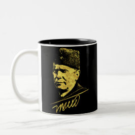 Josip Broz Tito Präsident SFRJ Zweifarbige Tasse