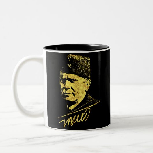 Josip Broz Tito Präsident SFRJ Zweifarbige Tasse (Links)