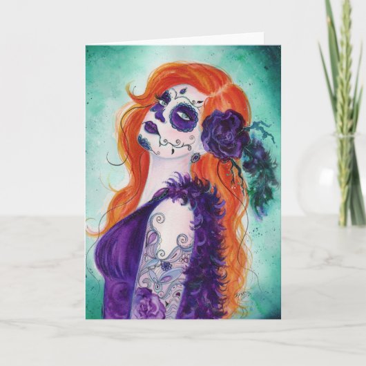 Joslyn Day of the Dead card By renee Lavoie Karte (Vorderseite)