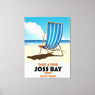 Joss Bay Kent Vintage-Reiseposter. Leinwanddruck