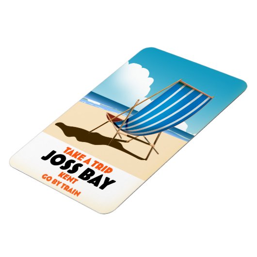 Joss Bay Kent Vintages Reiseplakat. Magnet (Linke Seite)