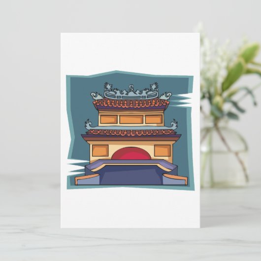 Joss House Einladung (Stehend Vorderseite)