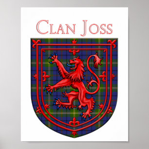 Joss Tartan Scottish Kariert Lion Rampant Poster