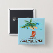 jost van dyke Britische Jungfrau Islands. Button (Vorne & Hinten)