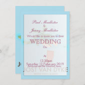 jost van dyke Britische Jungfrau Islands. Einladung (Vorne/Hinten)