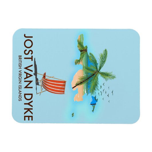 jost van dyke Britische Jungfrau Islands. Magnet (Horizontal)