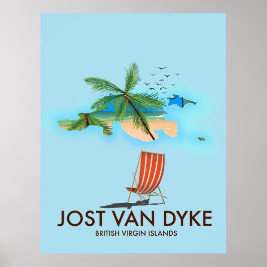 jost van dyke Britische Jungfrau Islands. Poster (Vorne)
