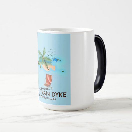 jost van dyke Britische Jungfrau Islands. Verwandlungstasse (VorderseiteRechts)