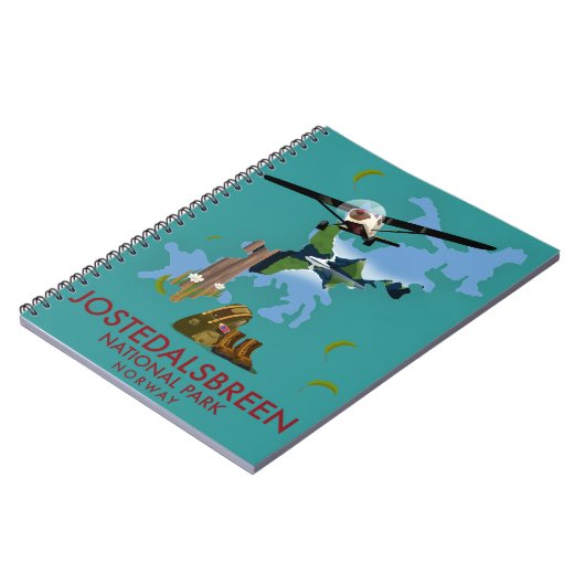 Jostedalsbreen National Park Flight Poster Notizblock (Linke Seite)