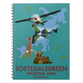 Jostedalsbreen National Park Flight Poster Notizblock (Vorderseite)