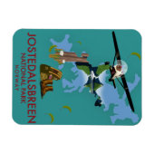 Jostedalsbreen Nationalpark Flugposter Magnet (Horizontal)