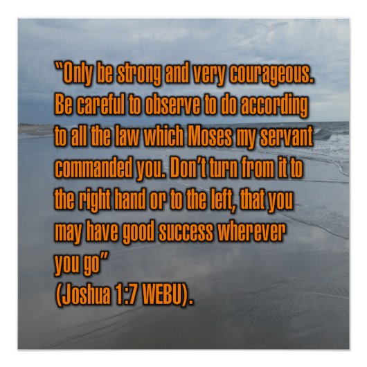 Josua 1:7 WEBU Poster (Vorderseite)
