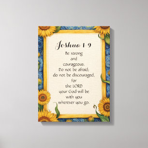 Josua 1:9 NIV Bibelvers Kunst Leinwanddruck