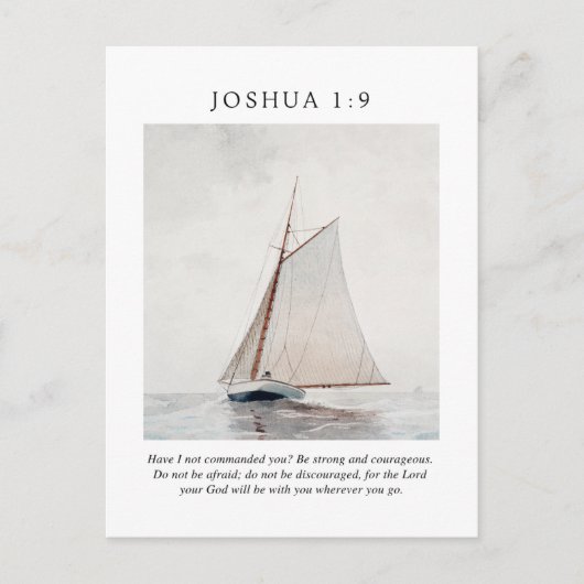 Josua 1:9 Sei stark und mutig Postkarte (Vorderseite)