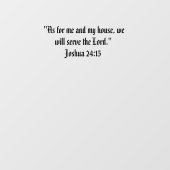 Josua 24:15 fensteraufkleber (Blatt)