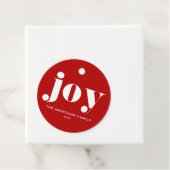JOT Bold Typografy Modern Christmas Red Geschenkanhänger (Beispiel)