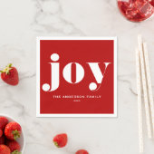 JOT Bold Typografy Modern Christmas Red Serviette (Beispiel)