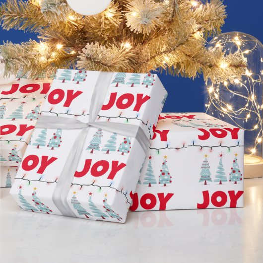 JoThree Blue Weihnachtsbäume Geschenkpapier (Feiertage)