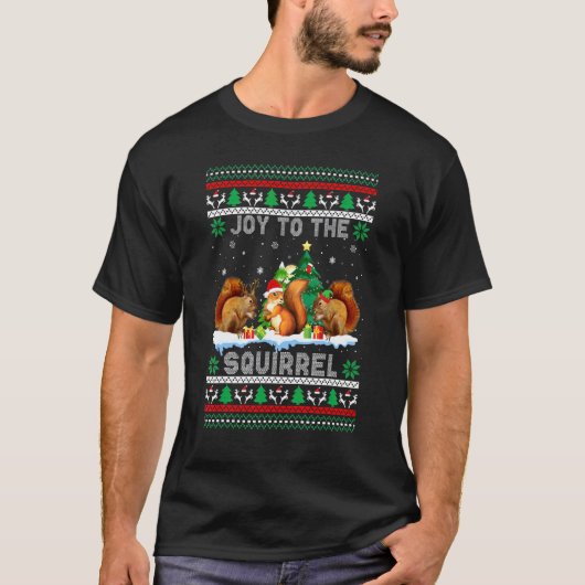 Joto the Eichhörnchen Ugly Xmas Santa Elf Rentier  T-Shirt (Vorderseite)