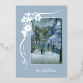 Joto the Works Blue Foil Christmas Card Folieneinladung (Vorderseite)