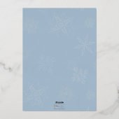 Joto the Works Blue Foil Christmas Card Folieneinladung (Rückseite)