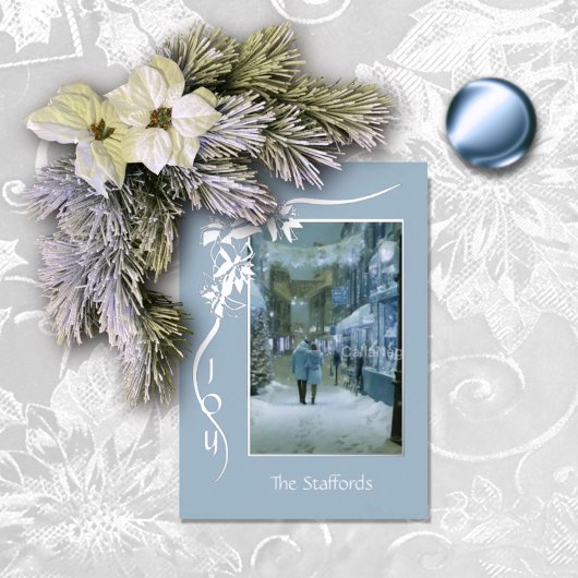 Joto the Works Blue Foil Christmas Card Folieneinladung