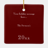 Joto the World 4 Fotos Personalisiert Red Keramikornament (Rückseite)