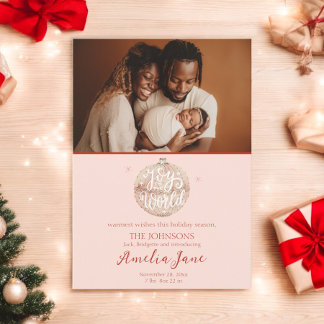 Joto the World Christmas Birth Announcement Einladung