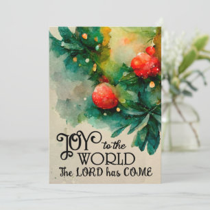 Joto the World Christmas Carol Christlich Flat Feiertagskarte