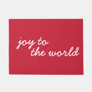 Joto the World Christmas einfache Skript Red Fußmatte