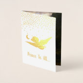 Joto the World Christmas Holiday Real Gold Folienkarte (Vorderseite)