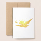 Joto the World Christmas Holiday Real Gold Folienkarte (Rückseite mit Umschlag)