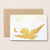 Joto the World Christmas Holiday Real Gold Folienkarte (Vorderseite mit Umschlag)