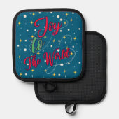 Joto the World Christmas Potholder Geschenk! Topflappen (Vorderseite/Rückseite)