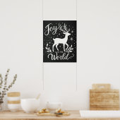 Joto the World Christmas Rentier Chalkboard Poster (Küche)