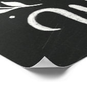 Joto the World Christmas Rentier Chalkboard Poster (Ecke)