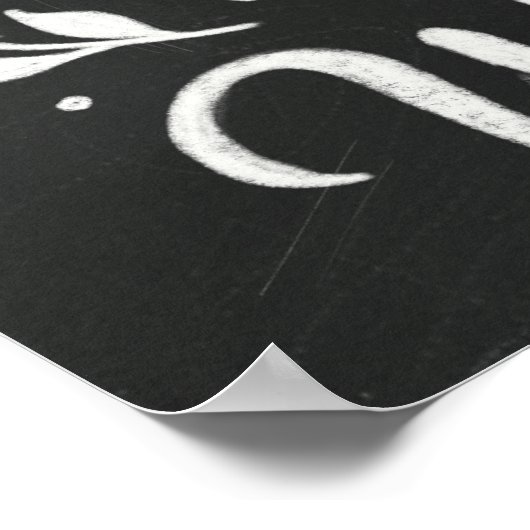 Joto the World Christmas Rentier Chalkboard Poster (Ecke)