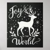 Joto the World Christmas Rentier Chalkboard Poster (Vorne)