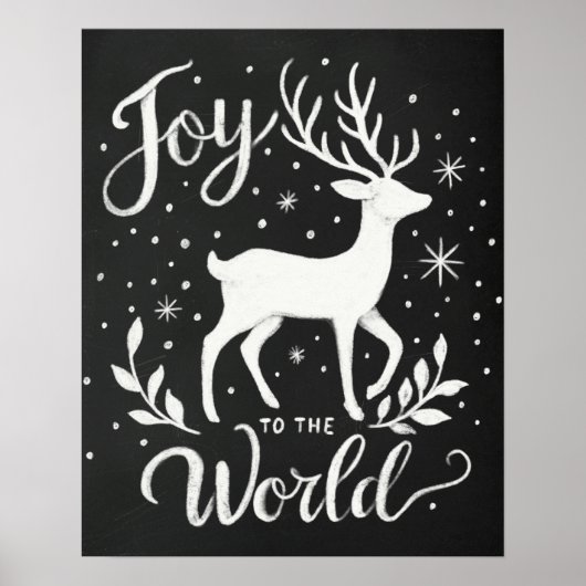 Joto the World Christmas Rentier Chalkboard Poster (Vorne)