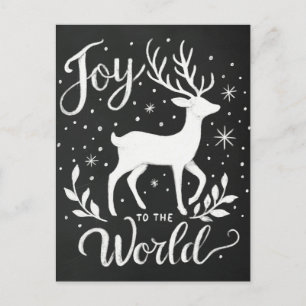 Joto the World Christmas Rentier Chalkboard Postkarte