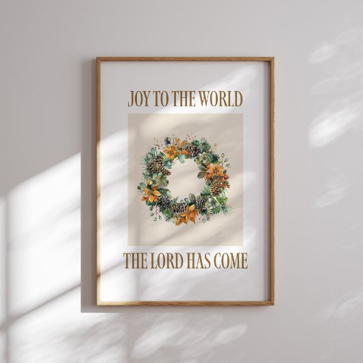 Joto the World Christmas Wreath Poster