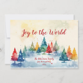 Joto the World Colorful Pines Weihnachtskarte Feiertagskarte